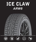 LT245/75R16 ICE CLAW ARW 8